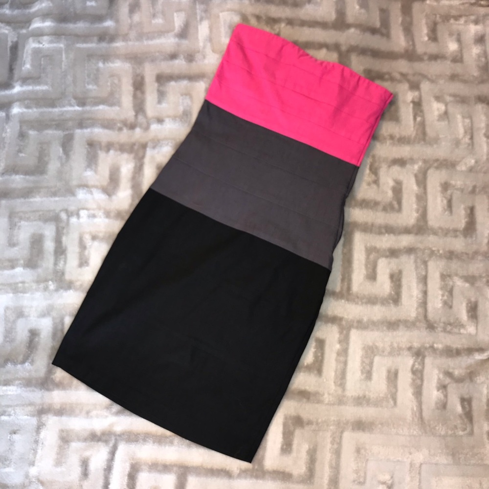 Strapless Multi Color Dress